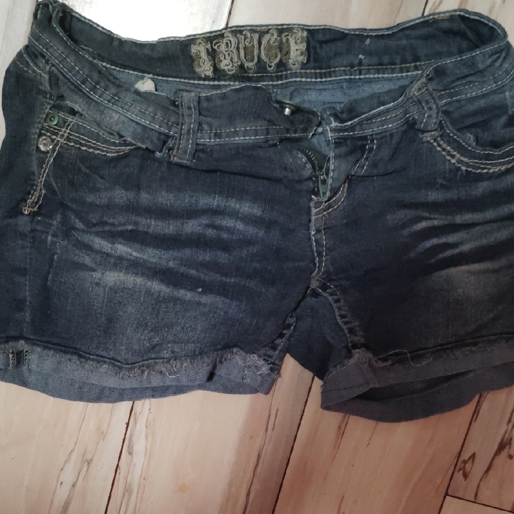 Truce Women's Jean Shorts - Dark Blue